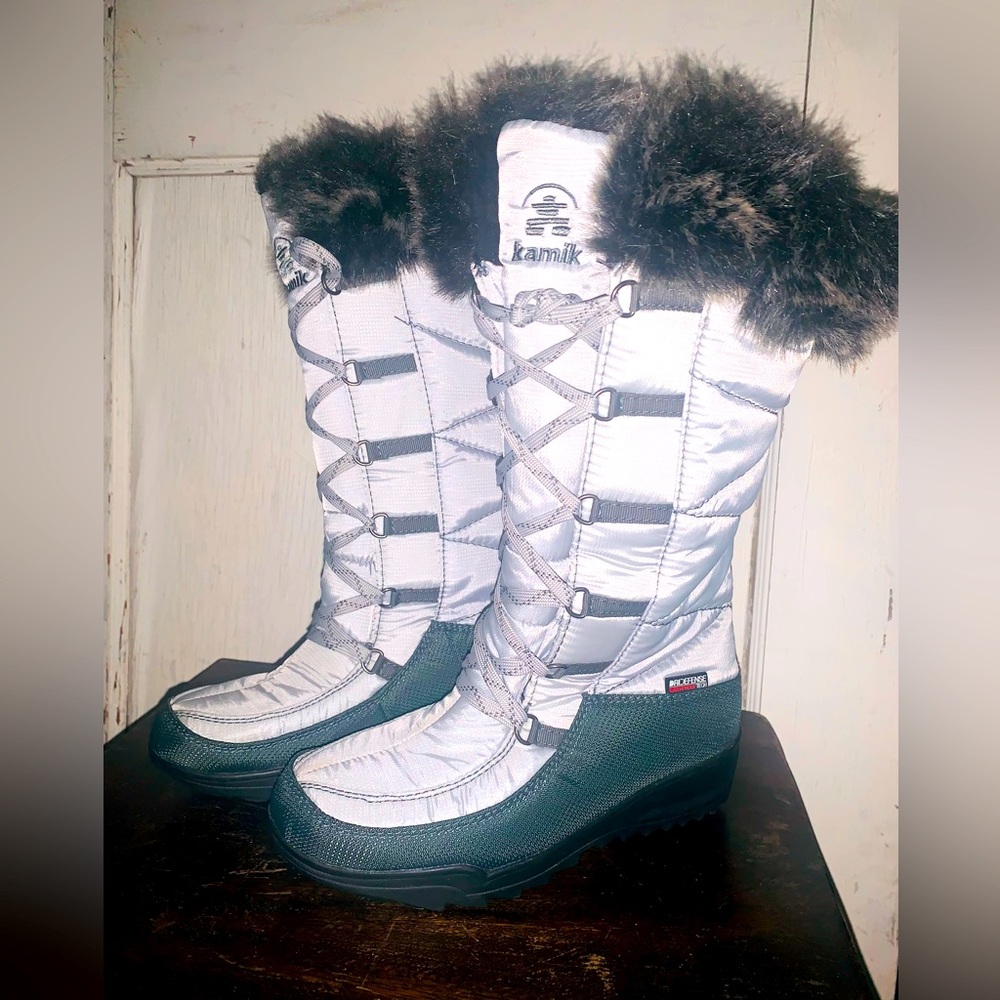 KAMIK PORTO DRI-CLIMATE GRAY & SILVER WEATHER TECH WINTER BOOTS‎ -NWT - Picture 2 of 7
